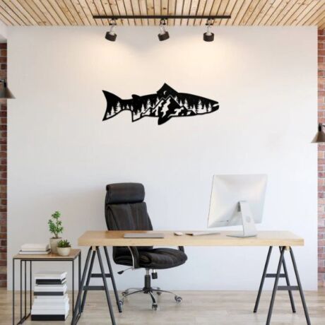 Trout Fish Design - Metal Wall Art