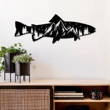 Trout Fish Design Alternative - Metal Wall Art