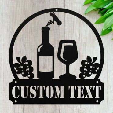 Personalized Wine Bar Sign - Custom Wine Cellar Decor