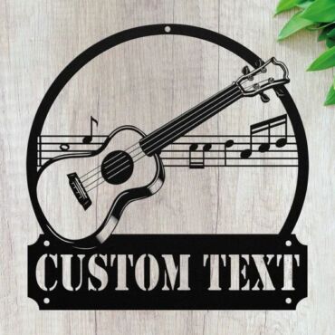 Custom Metal Guitar Sign - Personalized Guitarist Gifts For Men And Women