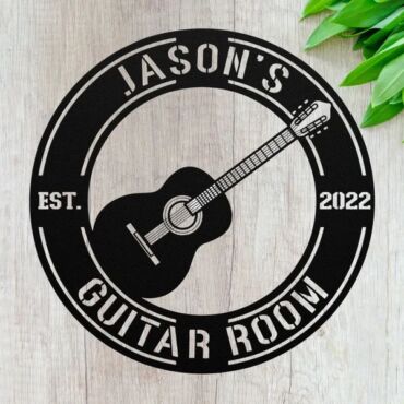 Personalized Guitar Room Decor Ideas, Custom Guitar Sign For Home