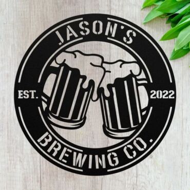 Personalized Brewery Metal Sign, Beer Room Decor Ideas