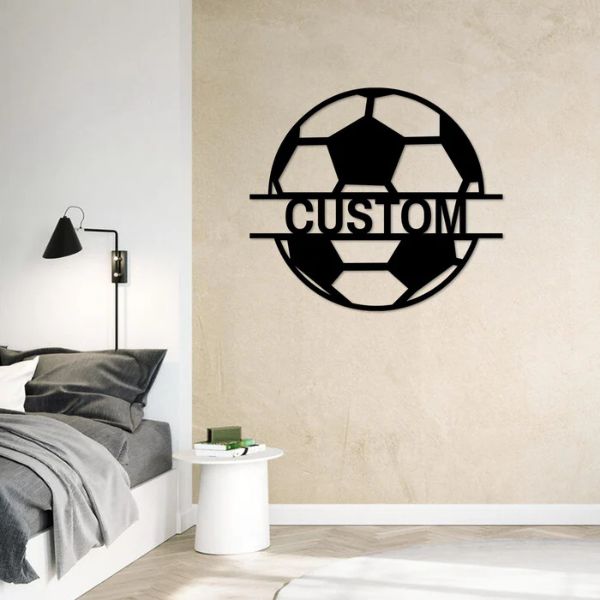 Custom Soccer Ball Metal Wall Art