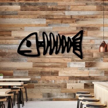 Metal Fishbones Wall Art