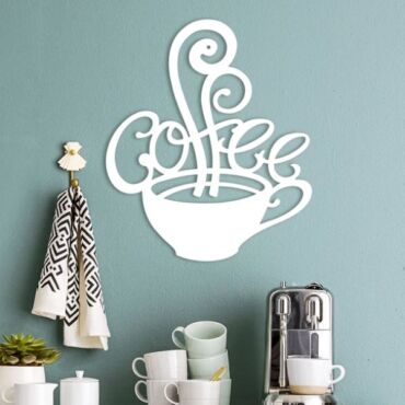 Coffee Cup Metal Wall Decor