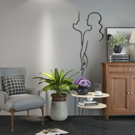 Modern Abstract Couples Metal Wall Art