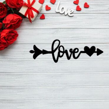 Love Arrow - Metal Wall Art